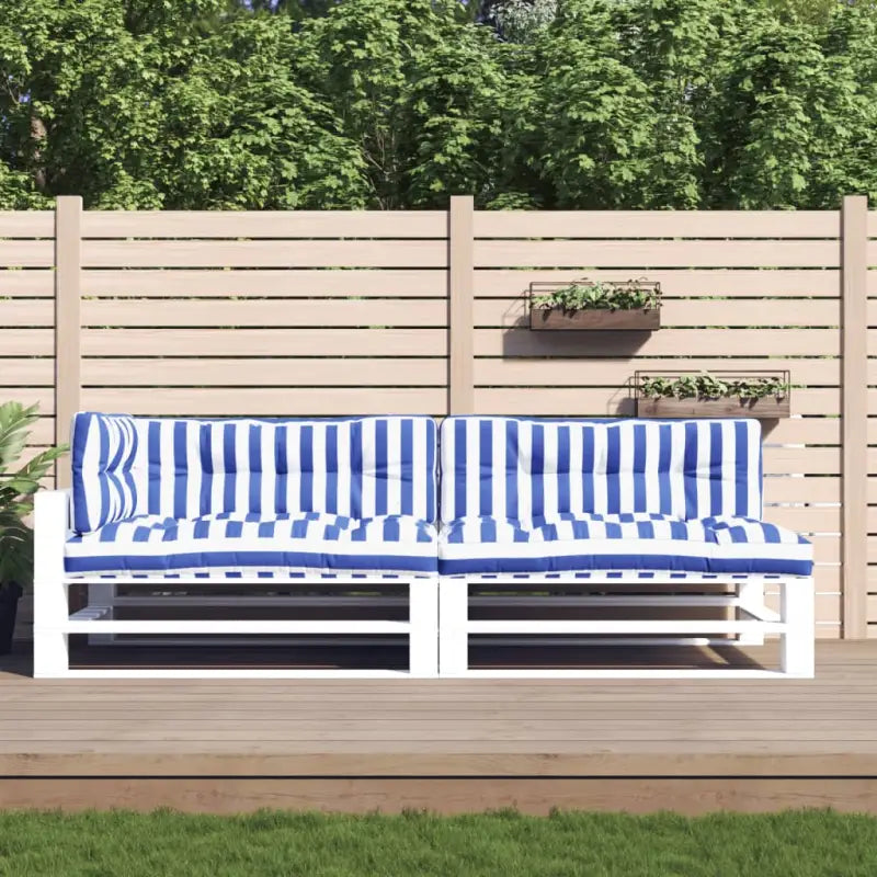 Stoelkussens voor een frisse uitstraling en behoud van de oorspronkelijke vorm - Blauw en wit / 5 - Stoelkussens