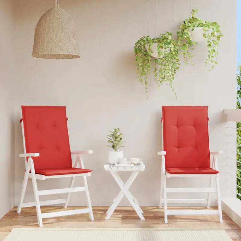 Stoelkussens voor een frisse uitstraling en behouden oorspronkelijke vorm - Rood / 120 x 50 x 3 cm / 2 - Stoelkussens