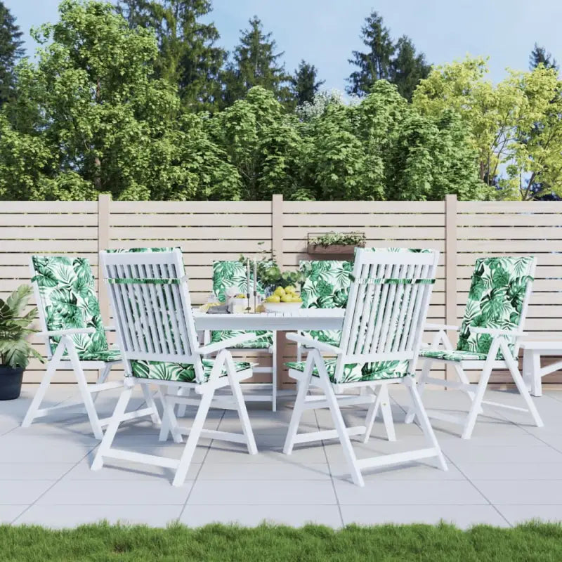 Stoelkussens voor een frisse uitstraling en behouden oorspronkelijke vorm - Bladpatroon / 120 x 50 x 3 cm / 6