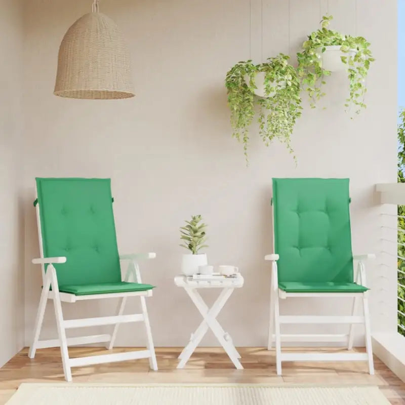 Stoelkussens voor een frisse uitstraling en behouden oorspronkelijke vorm - Groen / 120 x 50 x 3 cm / 2 - Stoelkussens