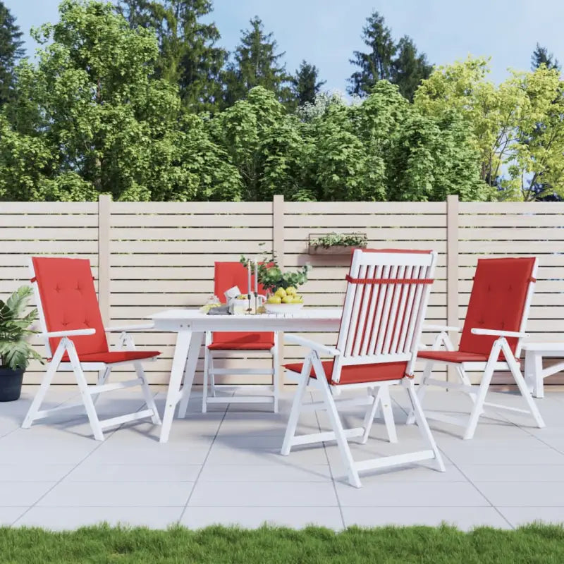 Stoelkussens voor een frisse uitstraling en behouden oorspronkelijke vorm - Rood / 120 x 50 x 3 cm / 4 - Stoelkussens