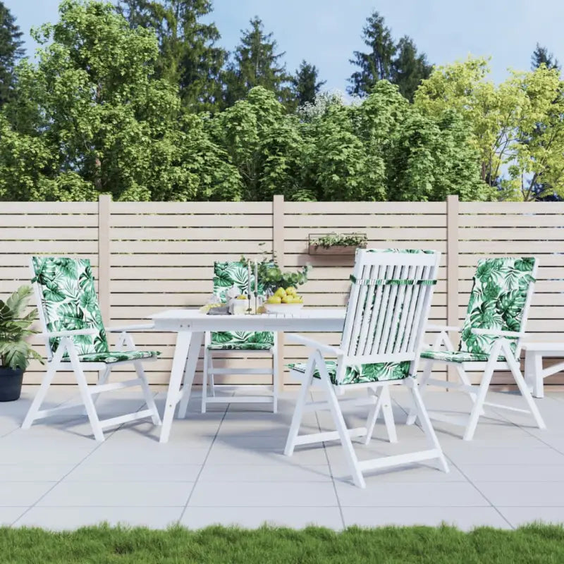 Stoelkussens voor een frisse uitstraling en behouden oorspronkelijke vorm - Bladpatroon / 120 x 50 x 3 cm / 4
