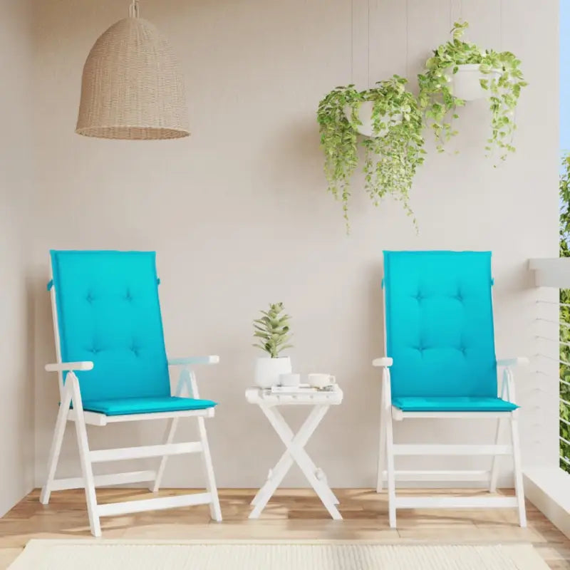 Stoelkussens voor een frisse uitstraling en behouden oorspronkelijke vorm - Turquoise / 120 x 50 x 3 cm / 2