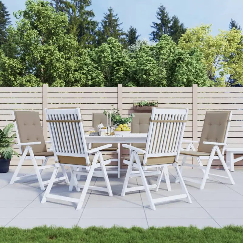Stoelkussens voor een frisse uitstraling en behouden oorspronkelijke vorm - Taupe / 120 x 50 x 3 cm / 6 - Stoelkussens
