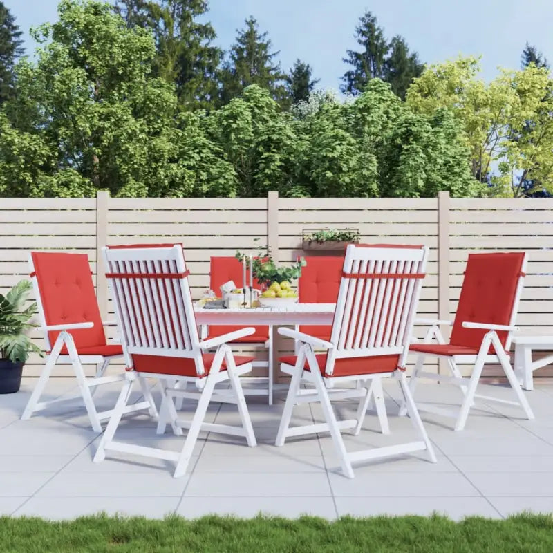 Stoelkussens voor een frisse uitstraling en behouden oorspronkelijke vorm - Rood / 120 x 50 x 3 cm / 6 - Stoelkussens
