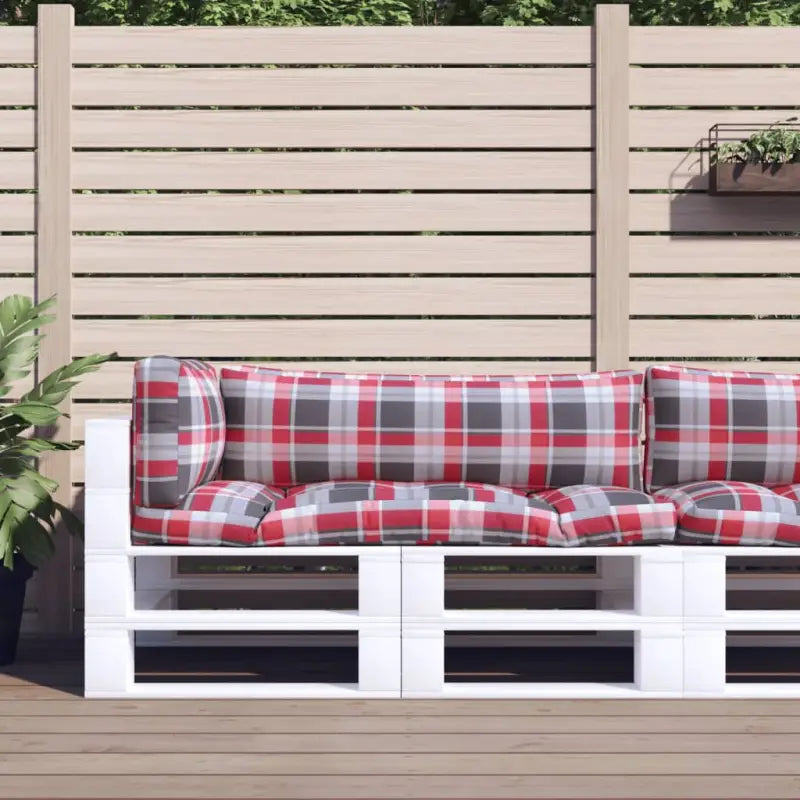 Stoelkussens voor een frisse uitstraling en oorspronkelijke vorm - Rood ruitpatroon / 3 - Stoelkussens