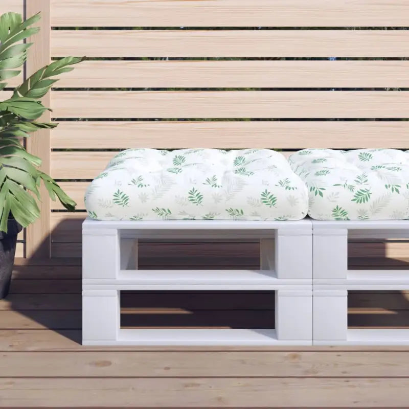 Stoelkussens voor een frisse uitstraling en oorspronkelijke vorm - Wit en groen / 1 - Stoelkussens