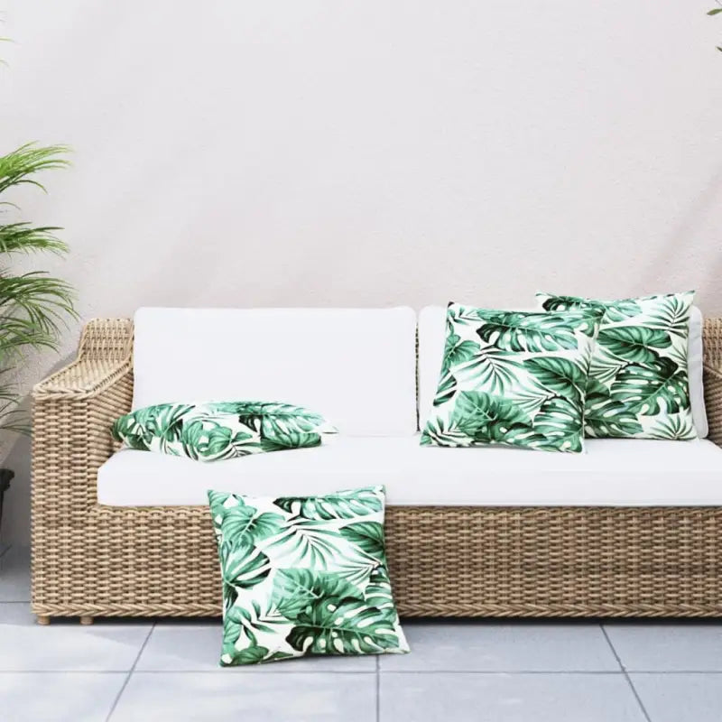 Stoelkussens voor frisse uitstraling en behoud van oorspronkelijke vorm - Bladpatroon / 40 x 40 cm / 4 - Stoelkussens