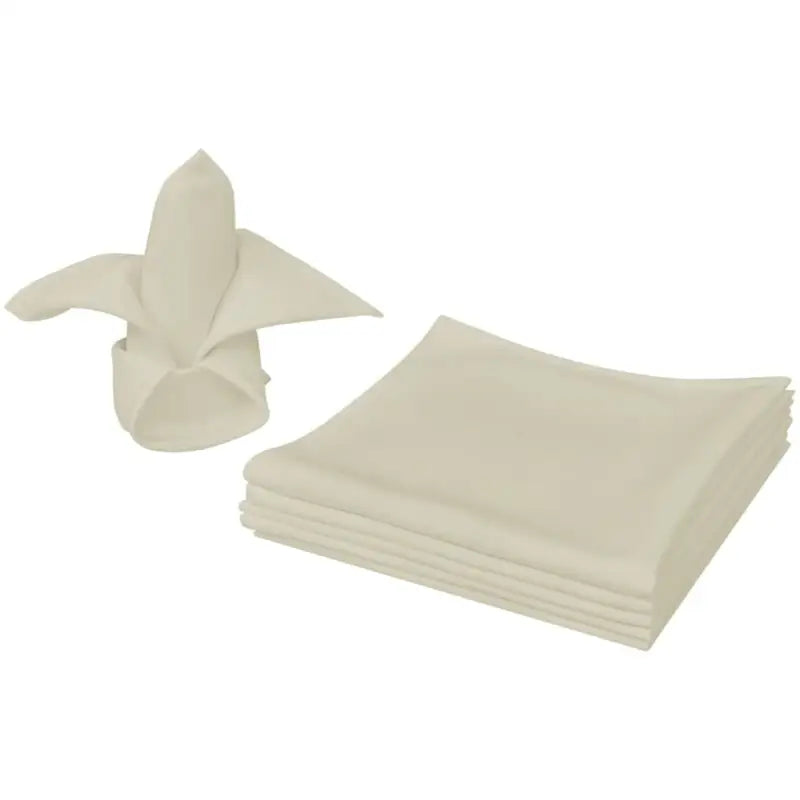 Stoffen servetten levering bevat voor mooie tafeldecoraties - Crème / 50 x 50 cm / 10 - Stoffen servetten