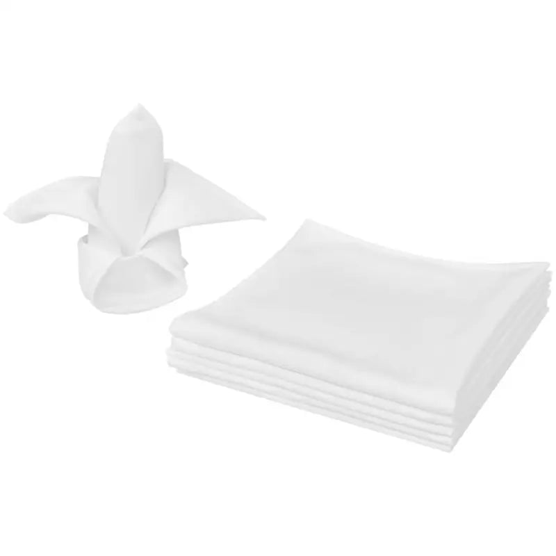 Stoffen servetten levering bevat voor mooie tafeldecoraties - Wit / 50 x 50 cm / 10 - Stoffen servetten