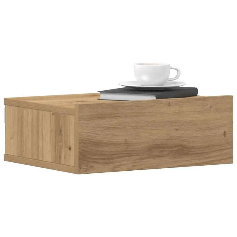 Strak nachtkastje van bewerkt hout met levering bevat - artisanaal eikenkleurig / 2 - Nachtkastjes
