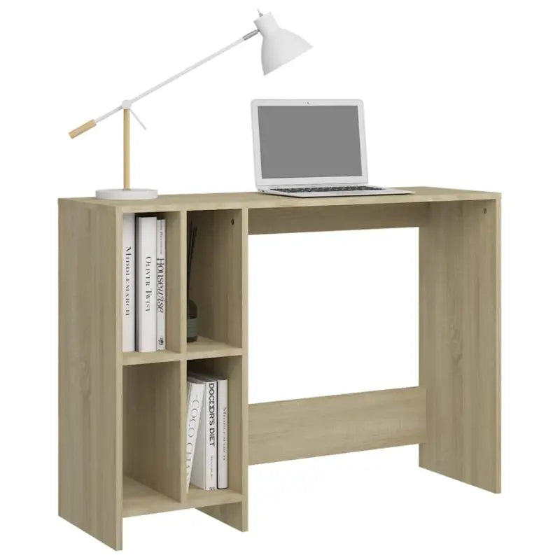 Strakke bewerkt hout bureaus voor een moderne werkruimte - Bureaus