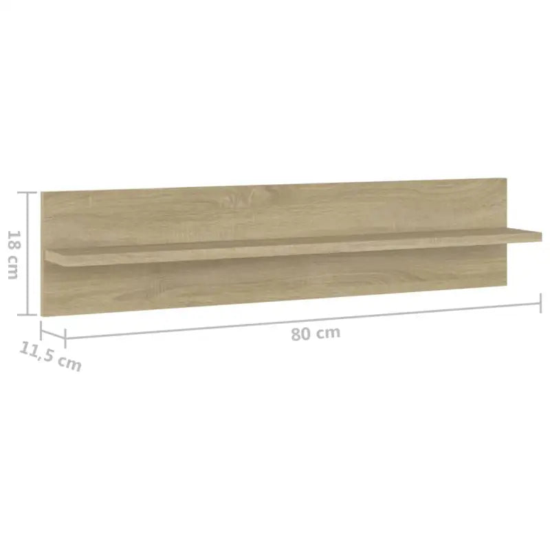 Strakke wandplanken van bewerkt hout voor moderne woonkamers - Sonoma eiken / 2 / 1 - Wandplanken