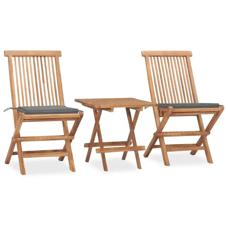 Teakhouten tuinset met fijn geschuurd afmetingen tafel en stoel - Grijs - Tuinsets