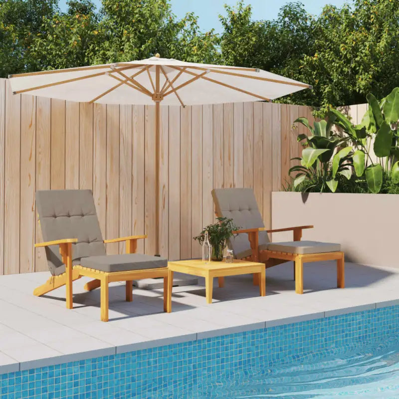 TerrasstoelKussens met oxford stof voor een frisse uitstraling - Taupe / 2 - Stoelkussens