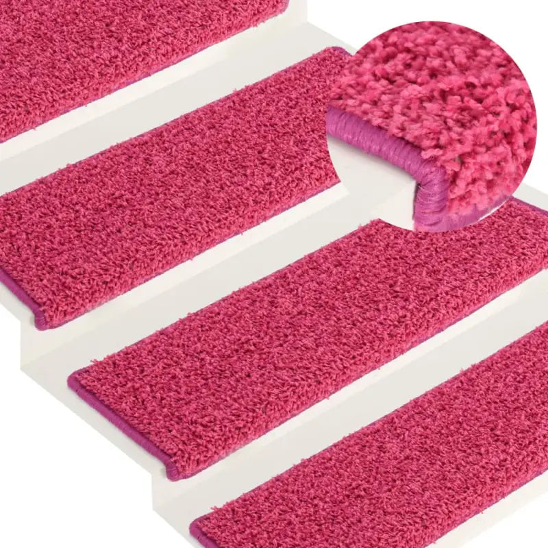 Trapmatten met levering bevat voor veiligheid en bescherming van je trap - Roze / 65 x 21 x 4 cm / 15 - Trapmatten