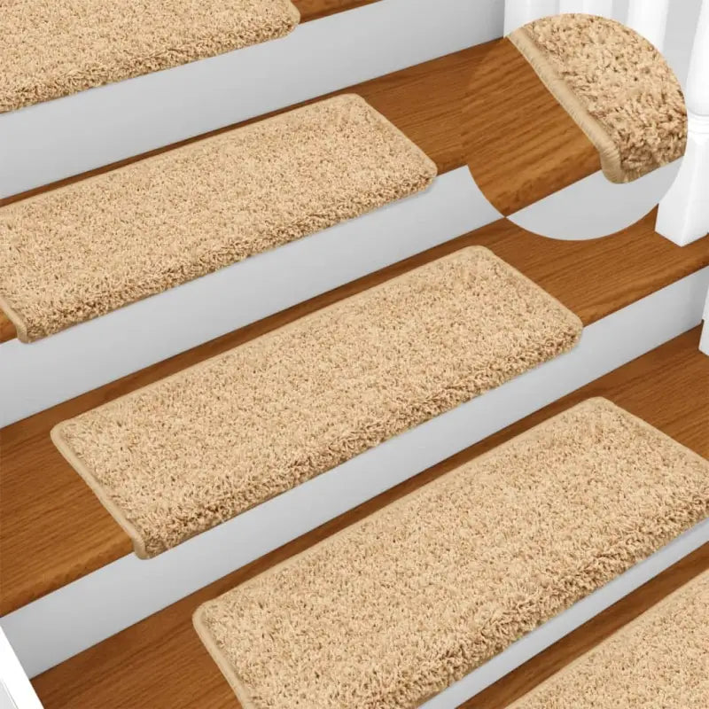 Trapmatten met levering bevat voor veiligheid en bescherming van je trap - Bruin / 65 x 21 x 4 cm / 15 - Trapmatten