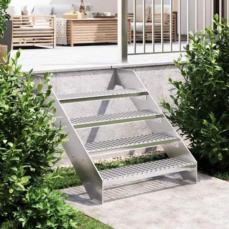Trapmatten voor antislip trappen van gegalvaniseerd staal - 80 x 24 x 7 cm / 1 / Gesmeed gelast - Trapmatten