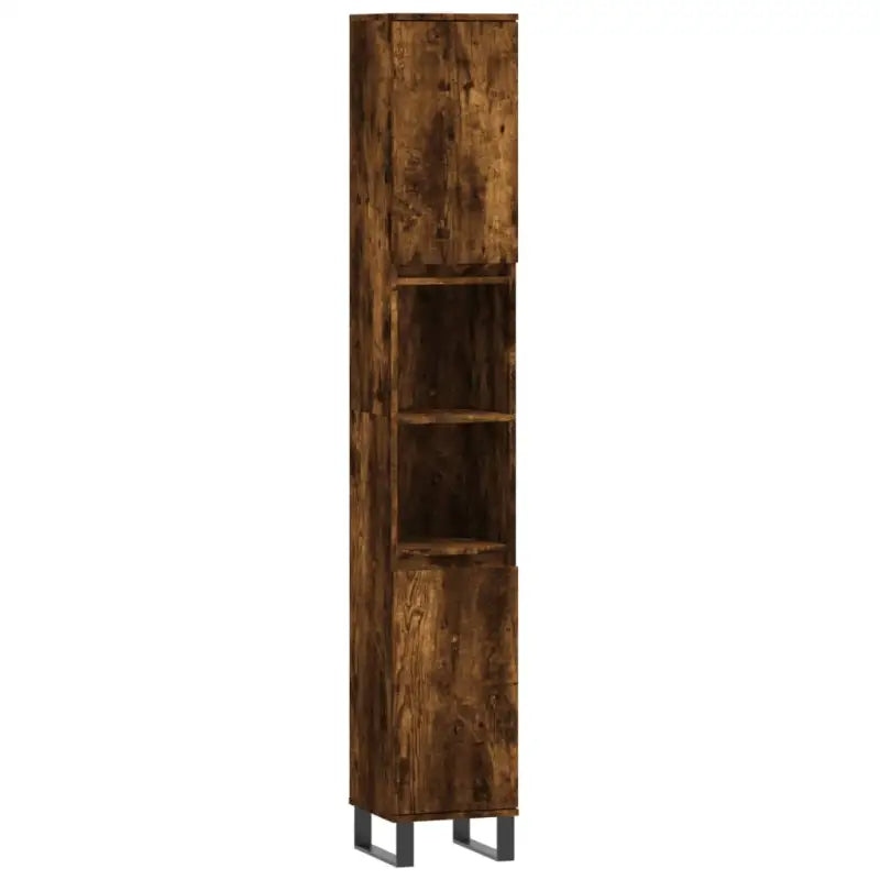 Trendy badkamermeubelset met ijzeren poten en bewerkt hout - Badkamermeubelsets