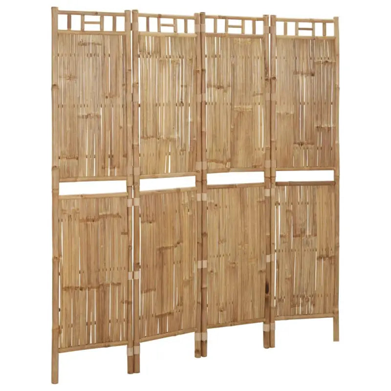 Trendy bamboe kamerscherm met vier panelen voor decoratie of scheiding - Kamerschermen