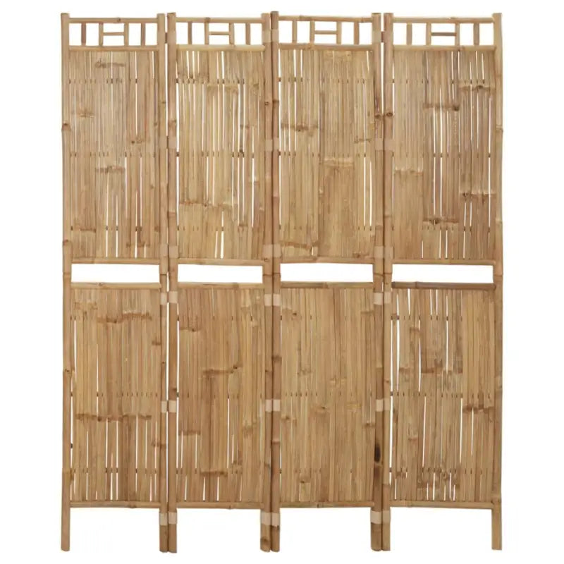 Trendy bamboe kamerscherm met vier panelen voor decoratie of scheiding - Kamerschermen