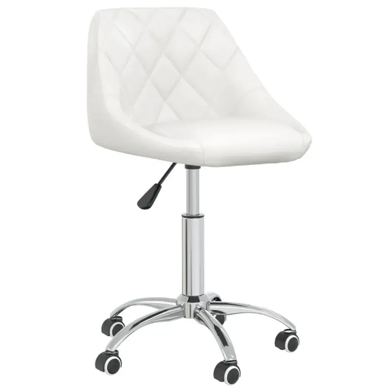 Trendy draaibare eetkamerstoelen met comfortabel kunstleer - Wit / 1 - Eetkamerstoelen