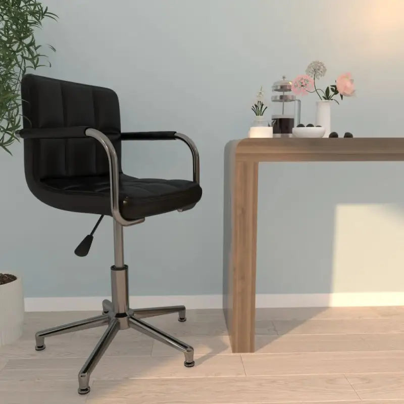 Trendy draaistoel voor kantoor met kunstleer en comfortabel zitplezier - Zwart / 1 - Bureaustoelen