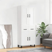 Trendy hoge kast in bewerkt hout met duurzame en stabiele afwerking - Dressoirs & buffetkasten