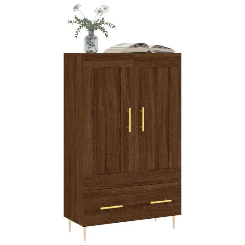 Trendy hoge kast met duurzaam bewerkt hout voor een unieke interieurstijl - Dressoirs & buffetkasten