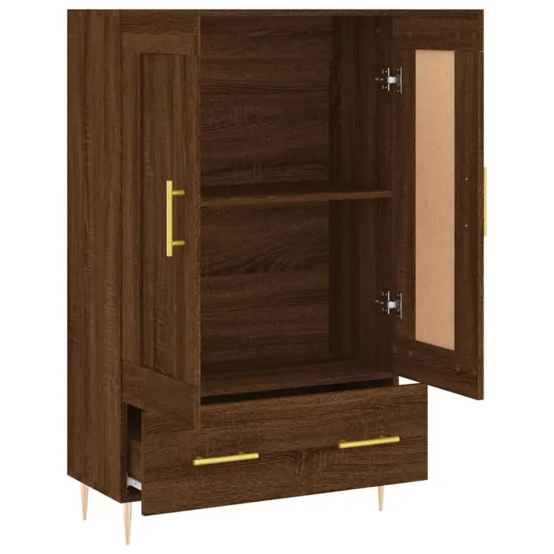 Trendy hoge kast met duurzaam bewerkt hout voor een unieke interieurstijl - Dressoirs & buffetkasten