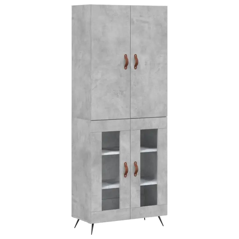 Trendy hoge kast van bewerkt hout met duurzame charme - Dressoirs & buffetkasten