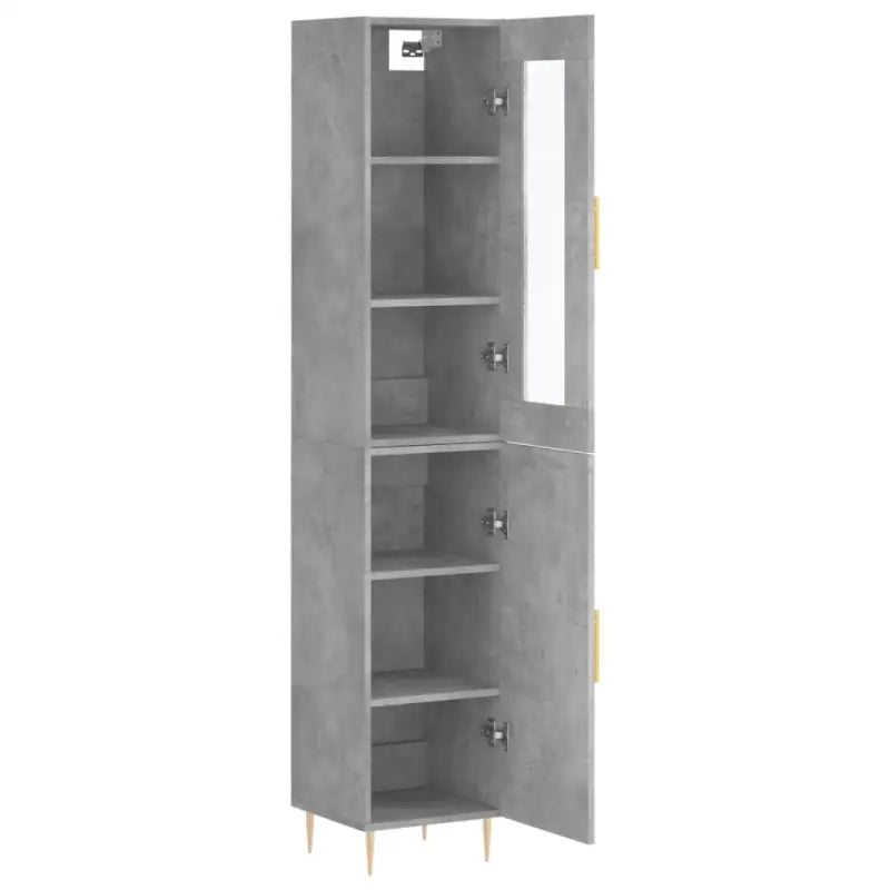 Trendy hoge kast van bewerkt hout met duurzame charme - Dressoirs & buffetkasten