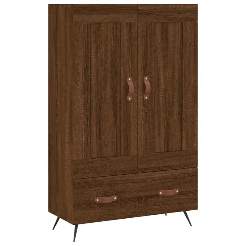 Trendy hoge kast van bewerkt hout met duurzame charme - Dressoirs & buffetkasten