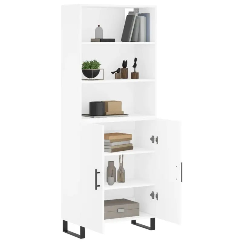 Trendy hoge kast van bewerkt hout met duurzame kwaliteit - Dressoirs & buffetkasten