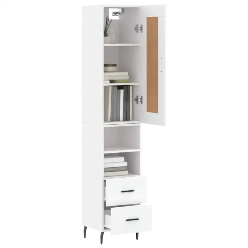 Trendy hoge kast van bewerkt hout met duurzame kwaliteit - Dressoirs & buffetkasten