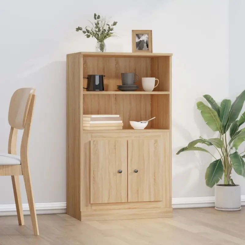 Trendy hoge kast van duurzaam bewerkt hout voor elke interieurstijl - Sonoma eiken / 1 - Dressoirs & buffetkasten
