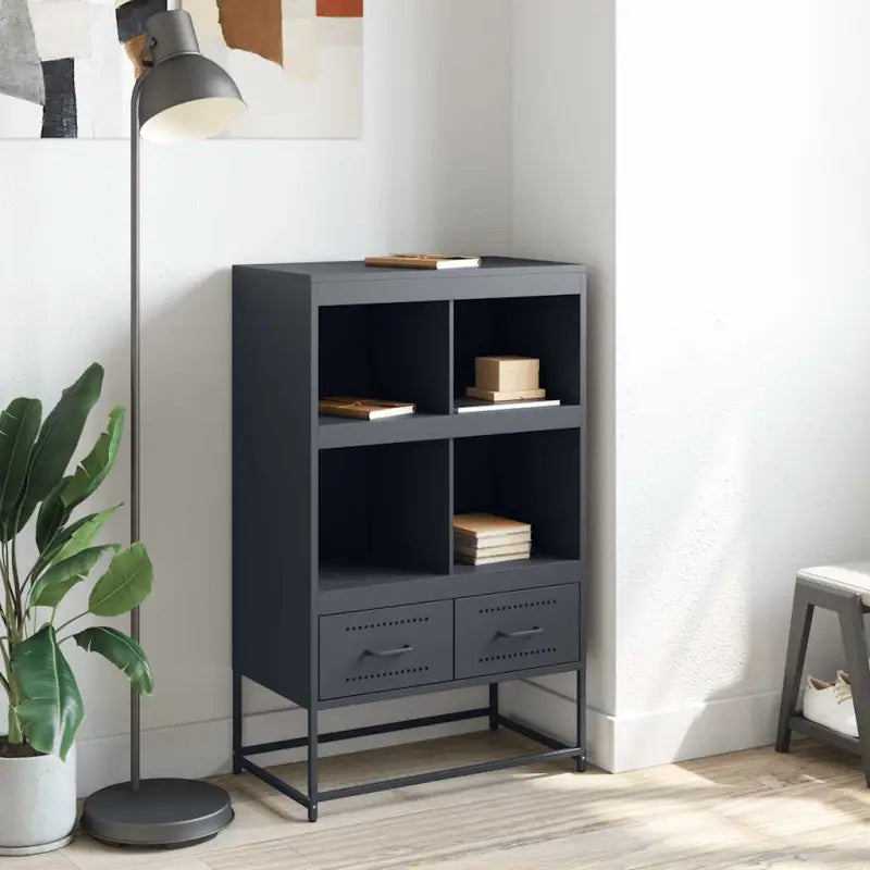 Trendy hoge kast van duurzaam staal voor een elegante interieurstijl - Dressoirs & buffetkasten