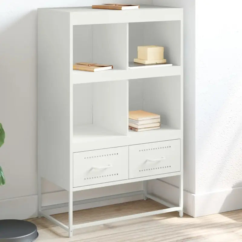 Trendy hoge kast van duurzaam staal voor een elegante interieurstijl - Wit / 1 - Dressoirs & buffetkasten