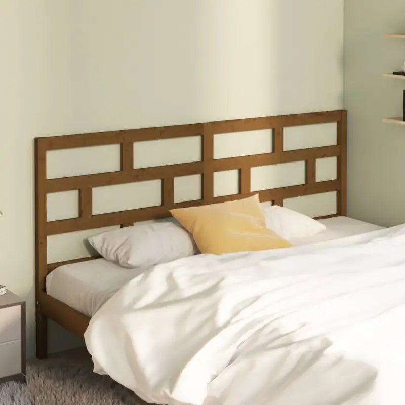 Trendy hoofdborden en voetborden van massief grenenhout voor elke slaapkamer - Honingbruin / 206 x 100 cm / 1