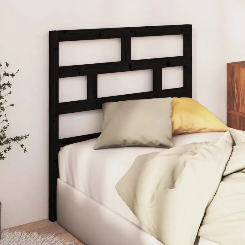 Trendy hoofdborden en voetborden van massief grenenhout voor elke slaapkamer - Zwart / 106 x 100 cm / 1 - Hoofdborden