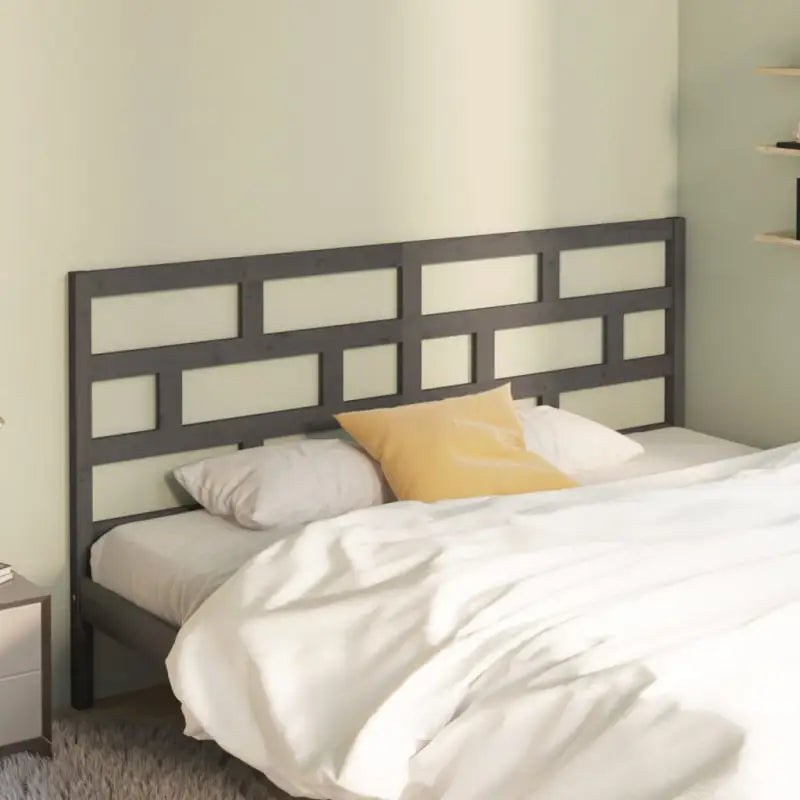 Trendy hoofdborden en voetborden van massief grenenhout voor elke slaapkamer - Grijs / 186 x 100 cm / 1 - Hoofdborden