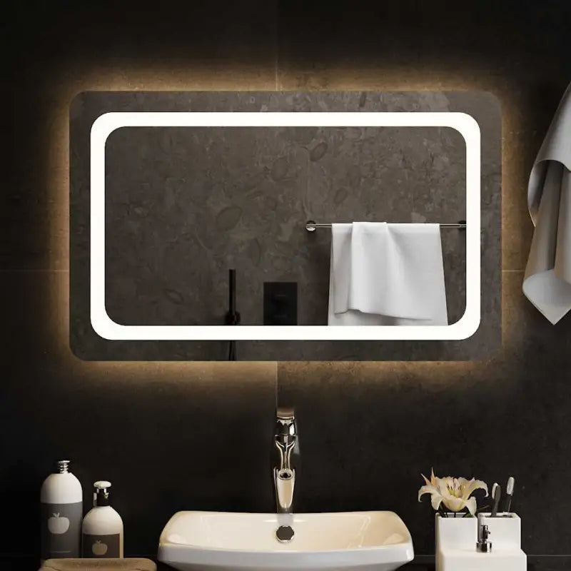 Trendy LED badkamer spiegel met IP65-klasse waterdichtheid - 80 x 50 cm / 1 - Spiegels