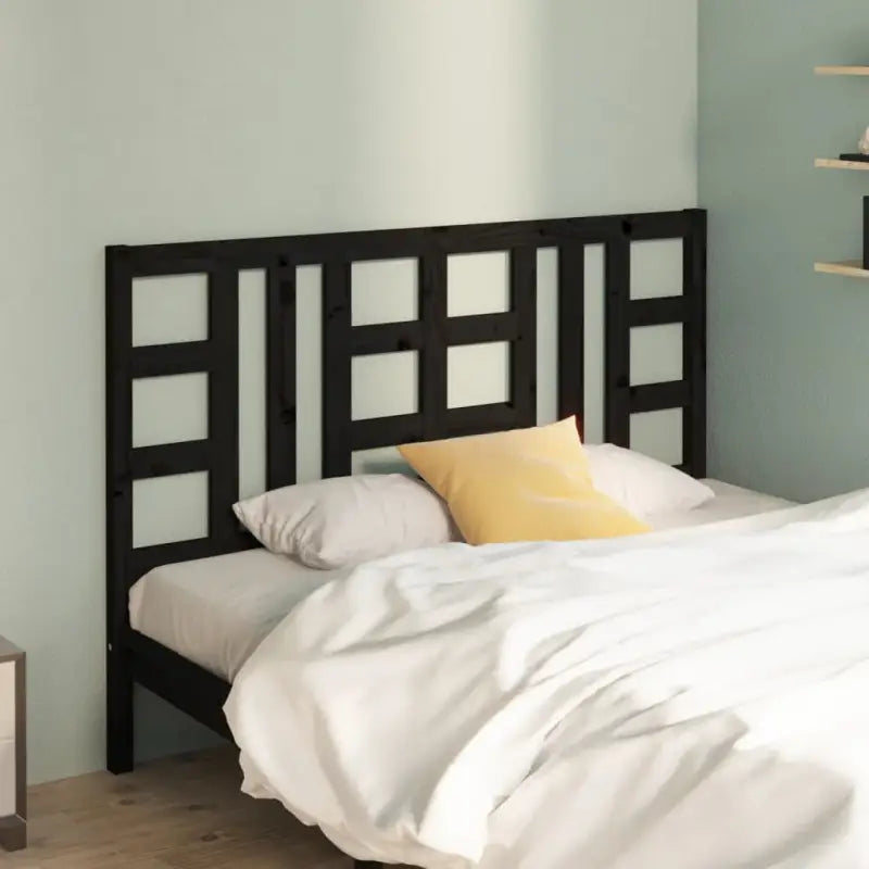 Trendy massief grenenhout hoofdbord voor elke slaapkamer stijl - Zwart / 126 x 100 cm / 1 - Hoofdborden en voetborden