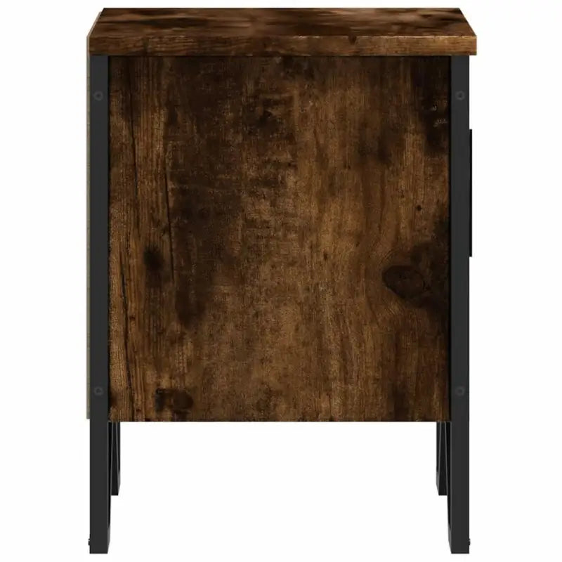 Trendy nachtkastje met metalen poten en bewerkt hout voor je interieur - Nachtkastjes
