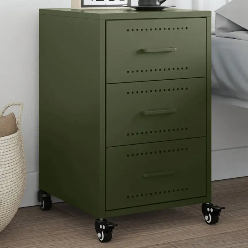 Trendy Nachtkastje met stabiel koudgewalst staal frame - Groen / 1 - Nachtkastjes