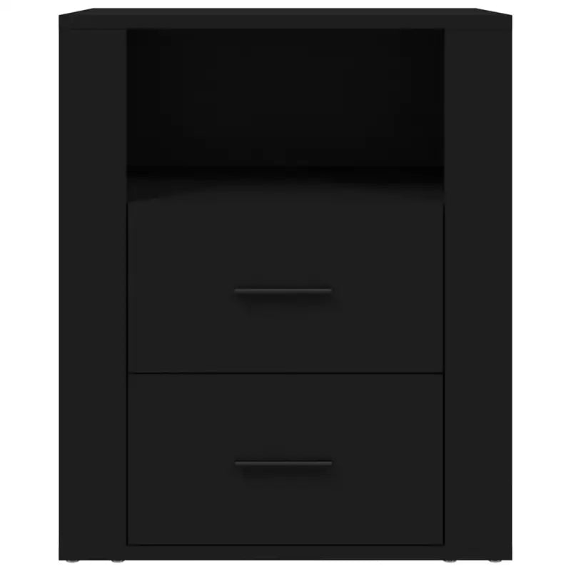 Trendy nachtkastje van bewerkt hout gemakkelijk schoon en stijlvol - Zwart / 1 - Nachtkastjes