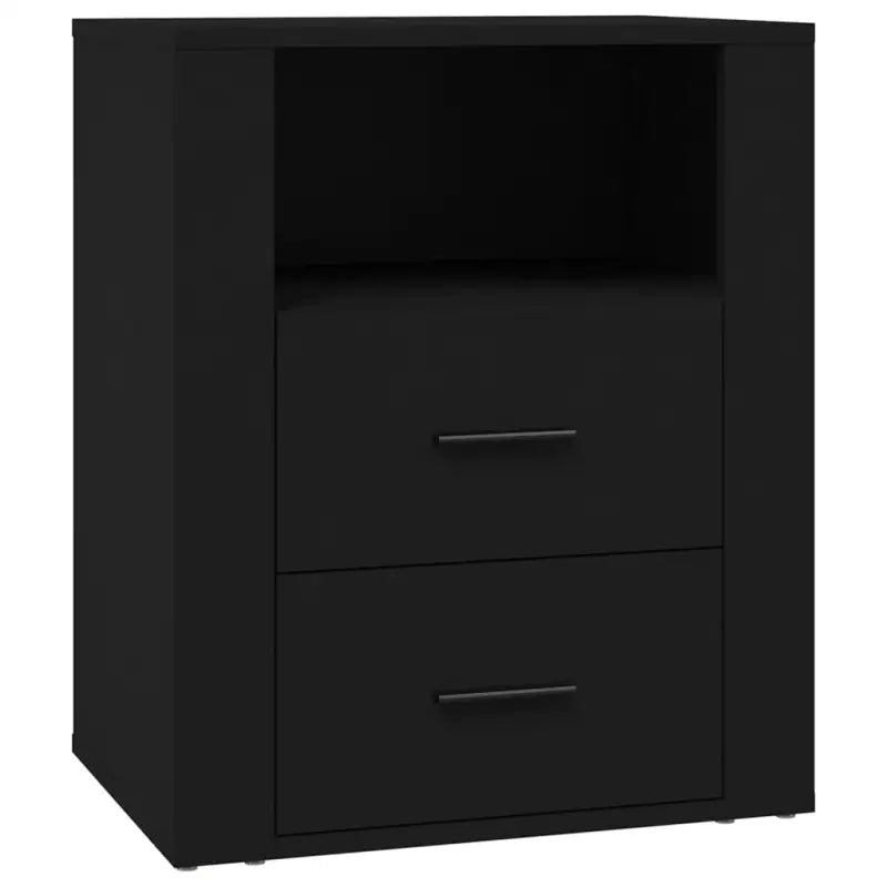 Trendy nachtkastje van bewerkt hout gemakkelijk schoon en stijlvol - Zwart / 1 - Nachtkastjes