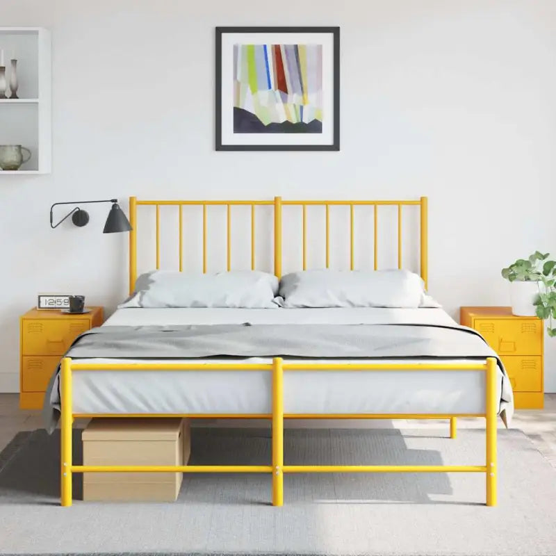 Trendy nachtkastje van duurzaam staal voor woon- en slaapkamer - Geel / 2 - Nachtkastjes
