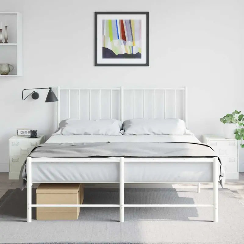 Trendy nachtkastje van duurzaam staal voor woon- en slaapkamer - Wit / 2 - Nachtkastjes