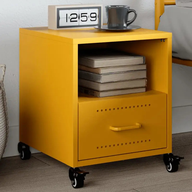 Trendy nachtkastjes met stabiel frame van koudgewalst staal - Geel / 1 - Nachtkastjes